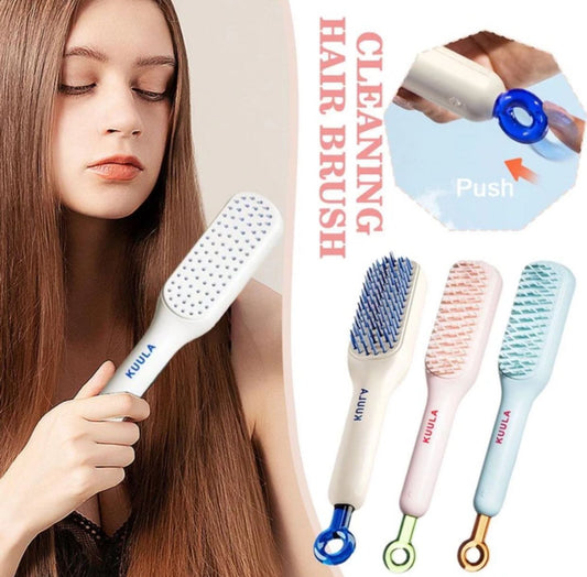 Self cleaning brush